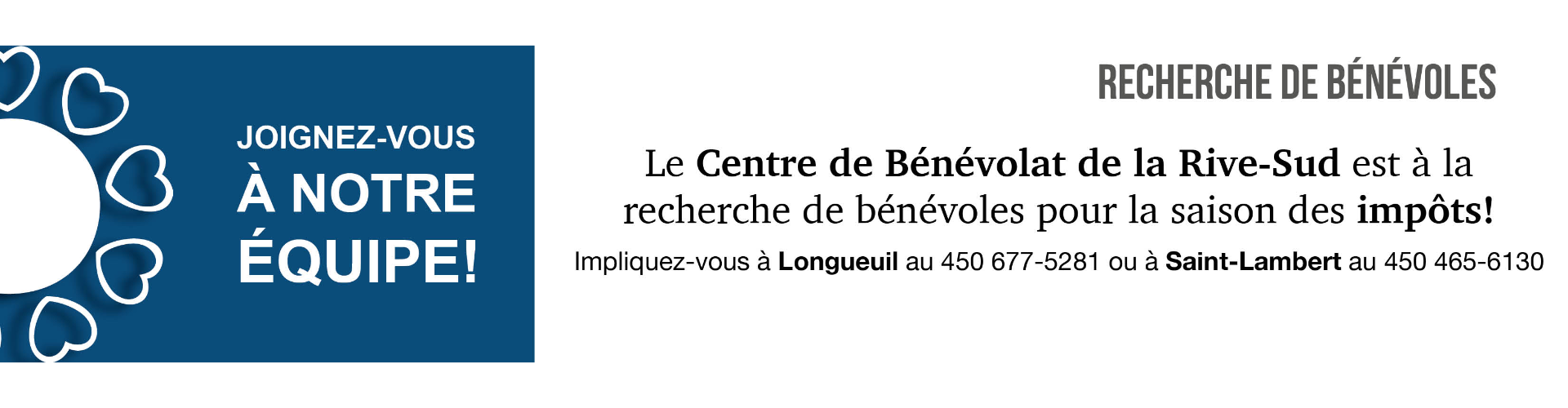 Recherche de bénévoles